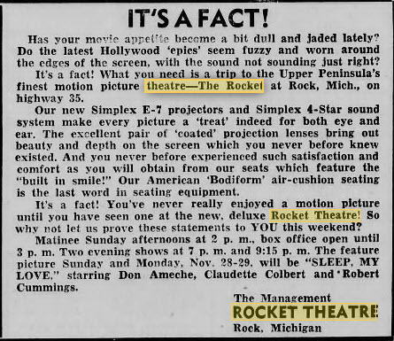 Rocket Theater - Nov 27 1948 Ad
